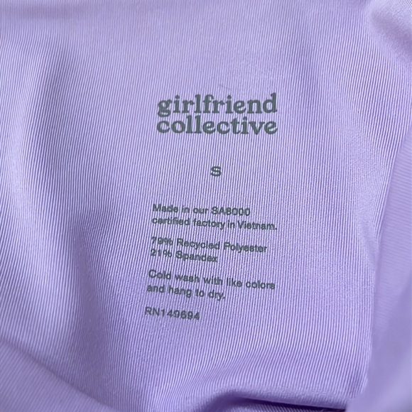 Girlfriend Collective #4008 High Waist 7/8 Leggings Small Purple - Picture 7 of 8
